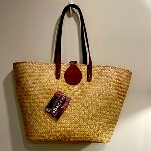 Abacaxi raffia beach tote